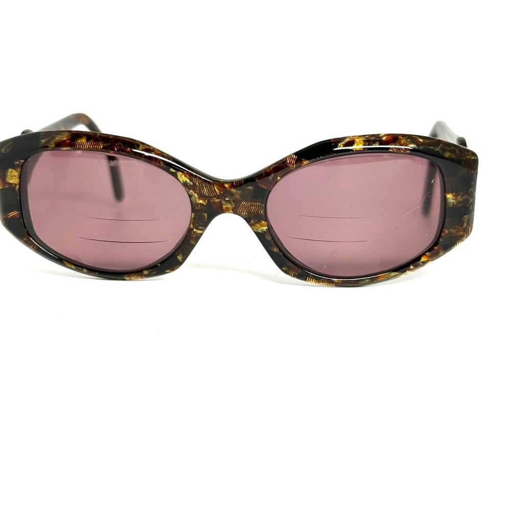Corine/S C431 Tortoise Gold Lion Medallion Crystal Sunglasses Purple Lens